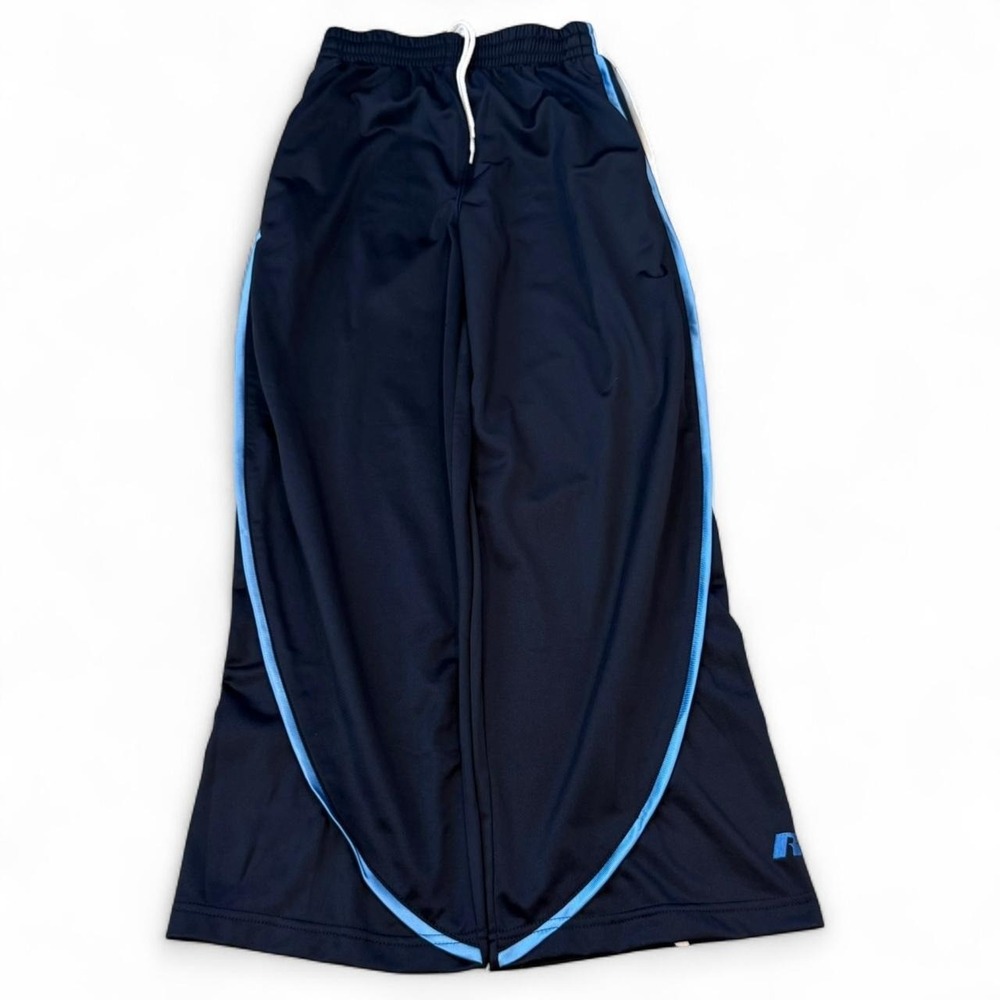 Russell Athletic Baggy Wide Leg Blue Striped Sweatpants Adult Size Small Y2K